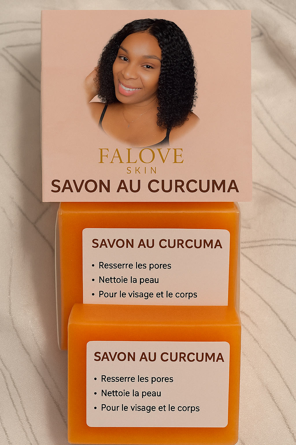 Savon au Curcuma – FALOVE SKIN

Nettoyant naturel pour une peau éclatante